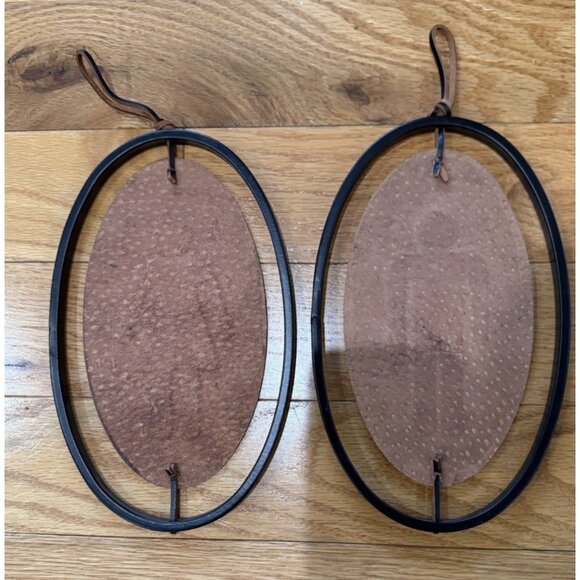 Woman And Man Leather Punched Handcrafted Signs - Picture 4 of 5